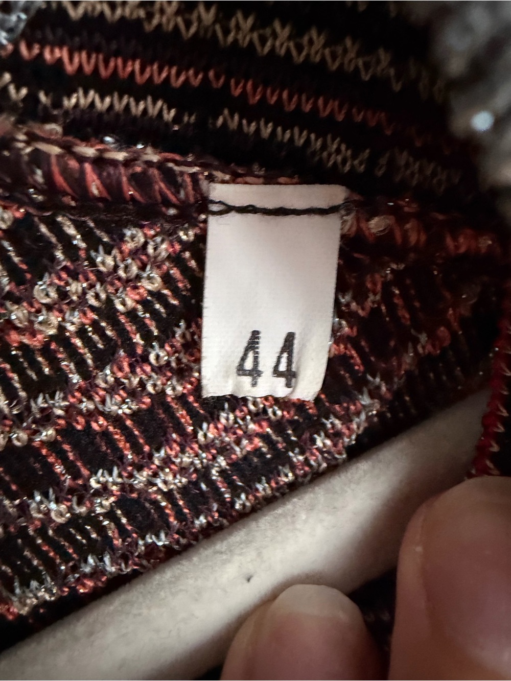 Missoni Sleeveless Floral Knit Dress in Red, Cream and Navy - Picture 3 of 3